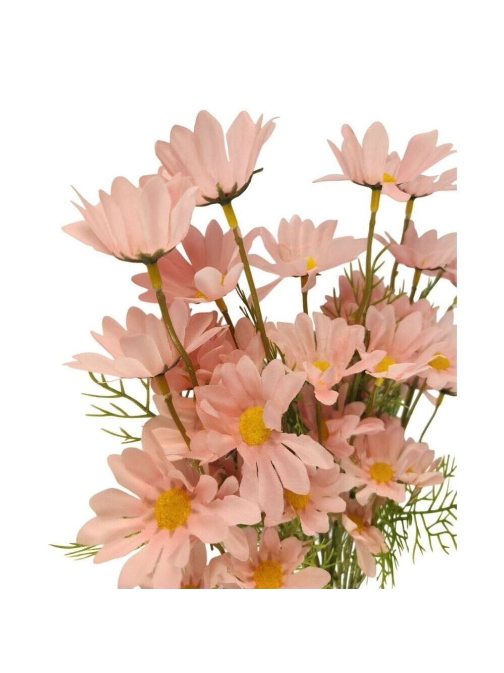 Blush Pink Faux Daisy Stem 20 Inch Artificial Wildflower Set of 6 Farmhouse Flor - Picture 10 of 10